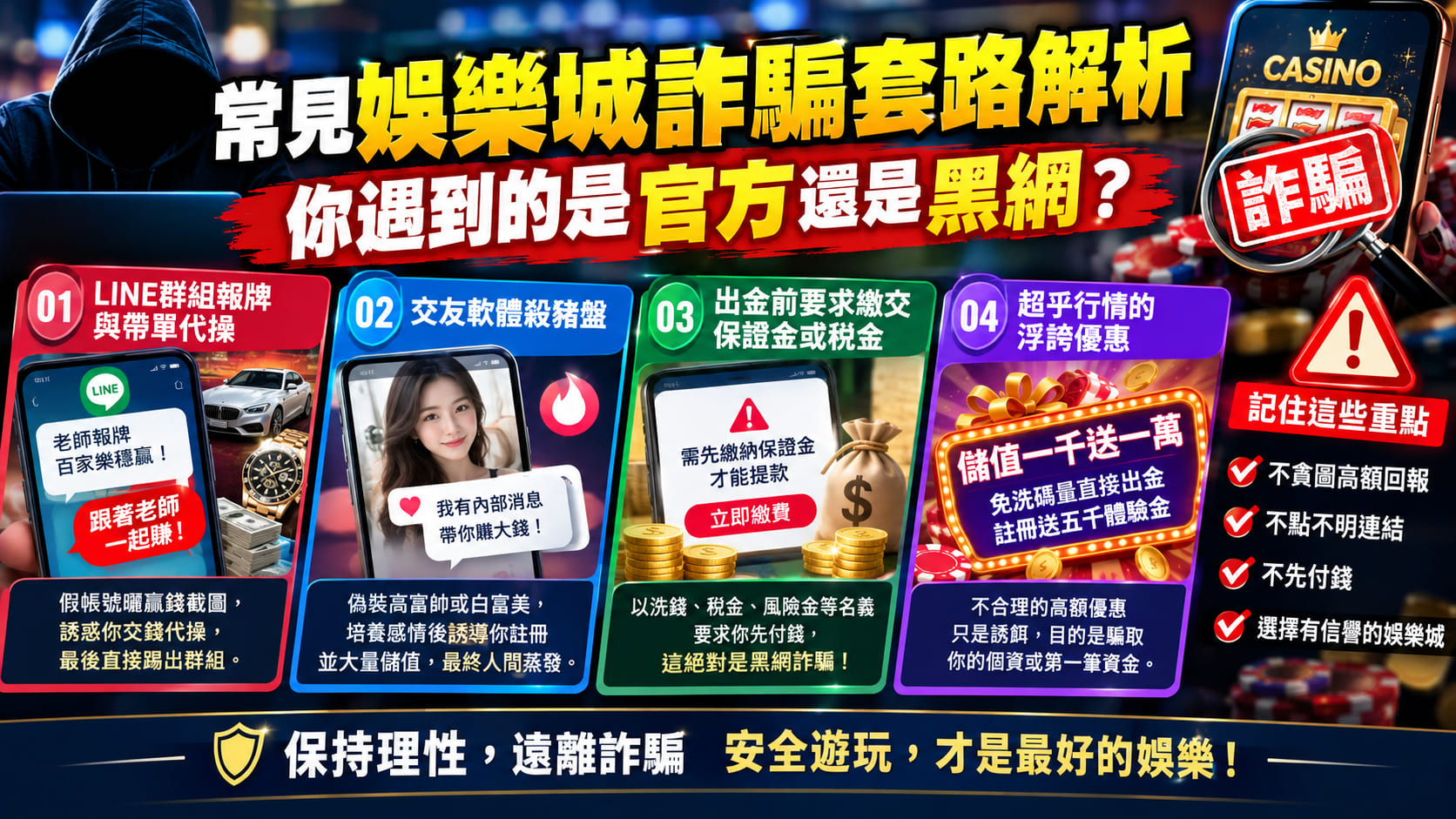 從網址來源、營運資訊與公開條款著手,辨別網站真偽與潛在風險。